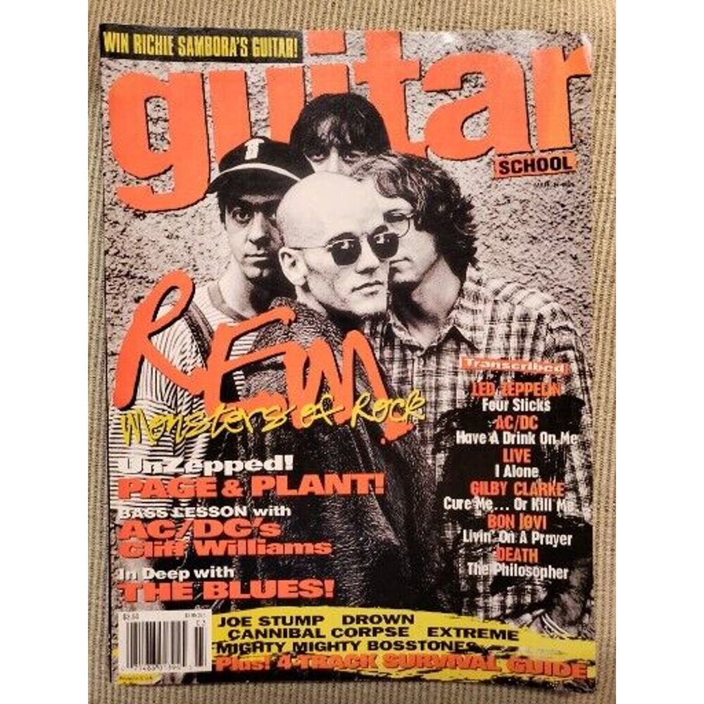 Vintage REM AC/DC Gilby Clarke Bon Lovi March 1995 Guitar Magazine